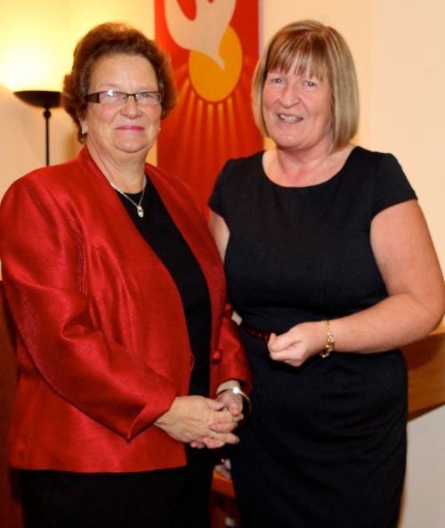 CITI staff members Daphne Metcalfe and Lynda Levis at the celebrations