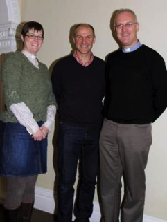 The Revd Jennifer McWhirter, Co–ordinator of CME for the Church of Ireland along with the speaker, the Revd Ric Thorpe, and Director of the Church of Ireland Theological Institute, the Revd Dr Maurice Elliott.