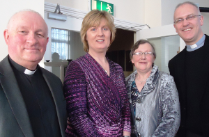 All–Ireland President of the Mothers' Union, Mrs Phyllis Grothier, the Diocesan President of the Mothers' Union in Dublin and Glendalough, Mrs Joy Gordon,Very Revd Raymond Ferguson, Al–Ireland Chaplain of the Mothers' Union, with the Revd Dr Maurice Elliott, Director of CITI