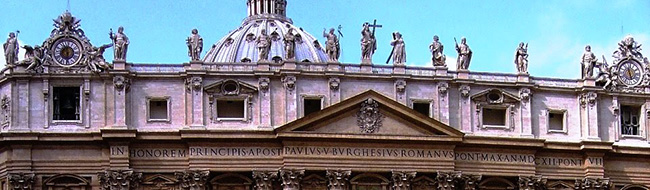 Saint Peter's Basilica in Rome … staff and students from CITI and Edgehill are in Rome on a study tour (Photograph: Patrick Comerford)